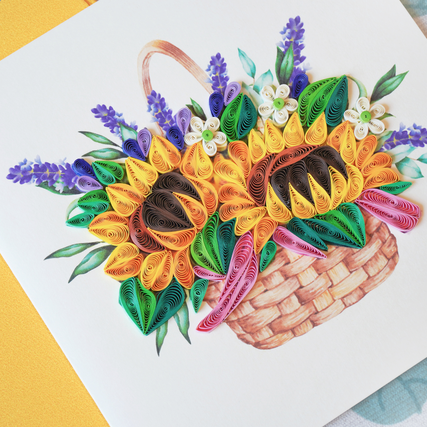 Sunflower & Lavender Basket