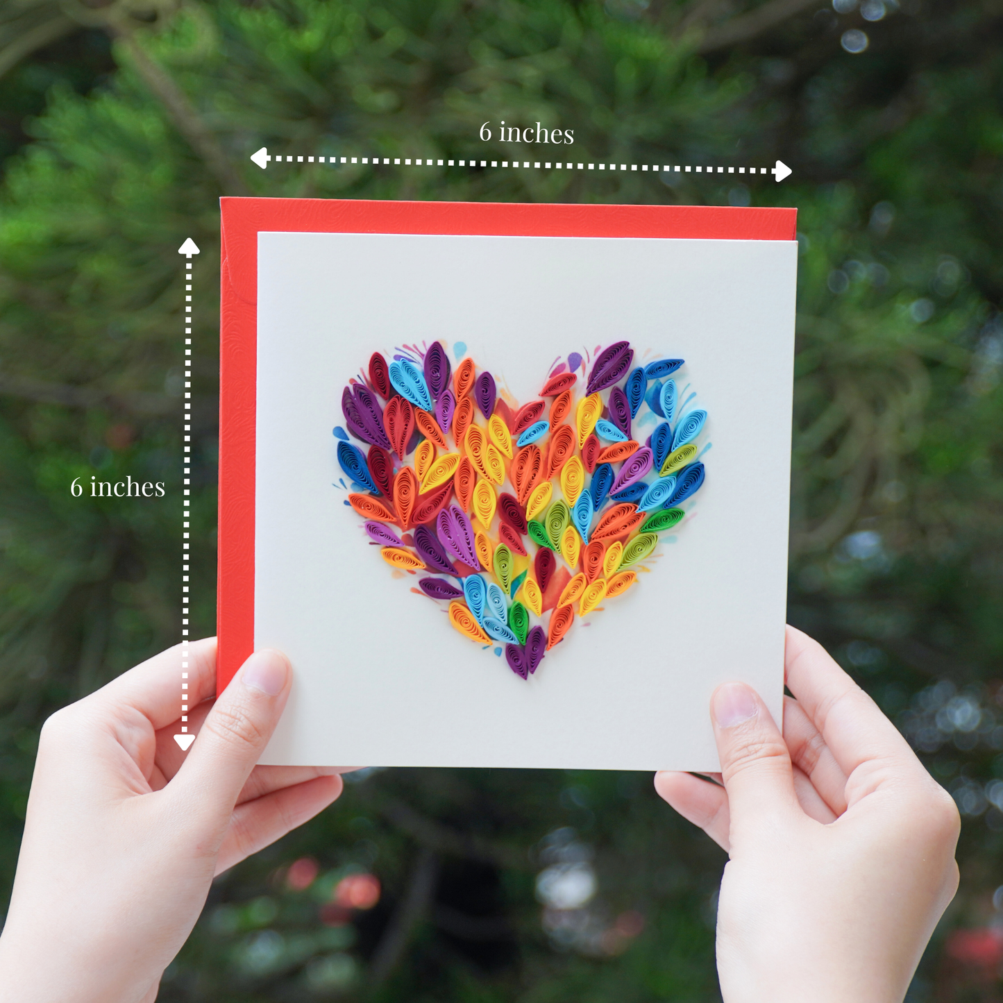 Rainbow Heart Shaped Flower