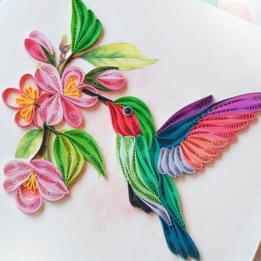 Hummingbird & Flower