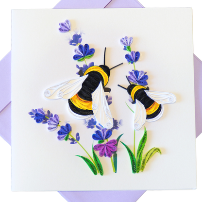 Bees & Lavender Flower