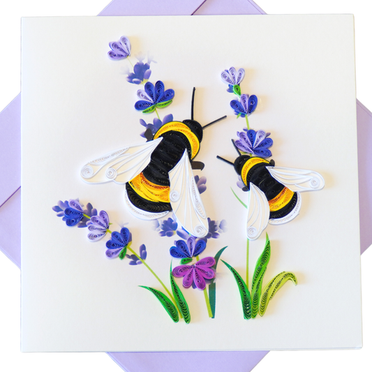 Bees & Lavender Flower