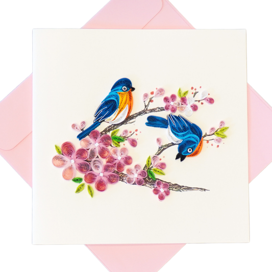 Blue Birds & Cherry Blossom