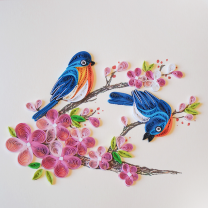 Blue Birds & Cherry Blossom