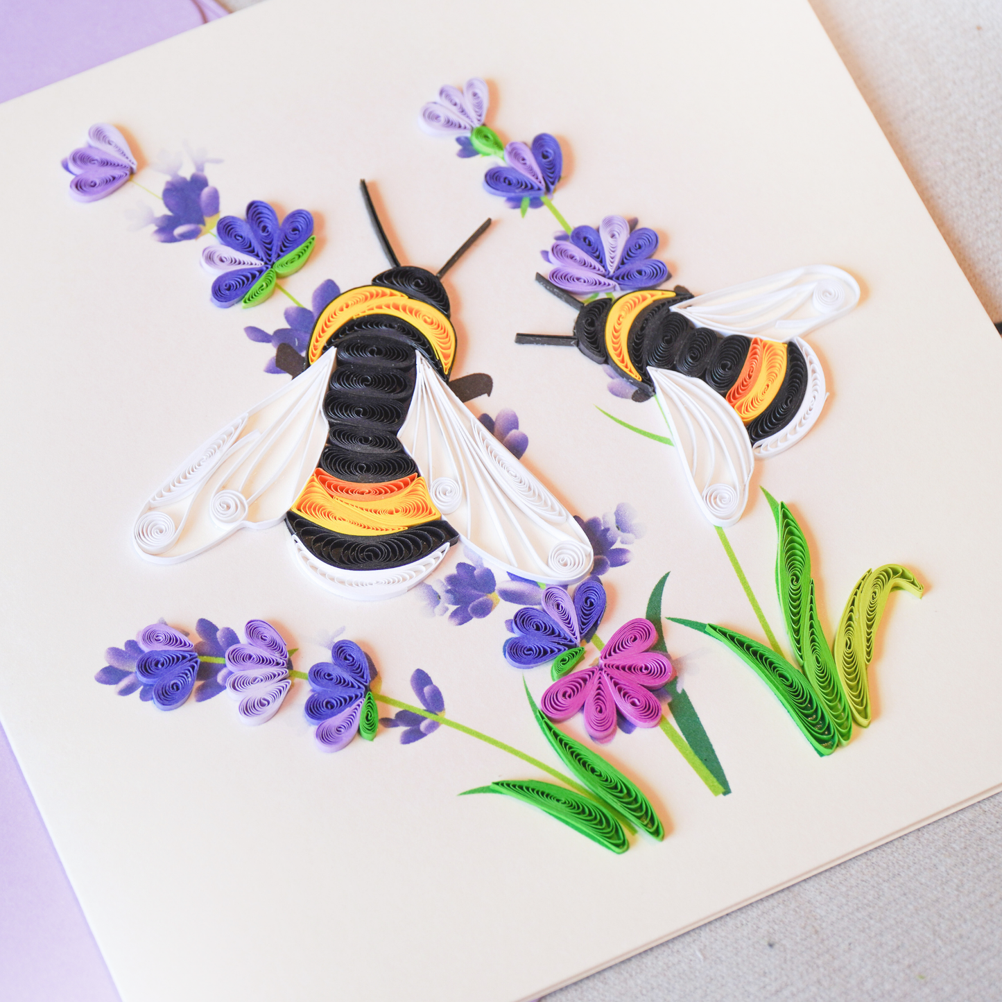 Bees & Lavender Flower