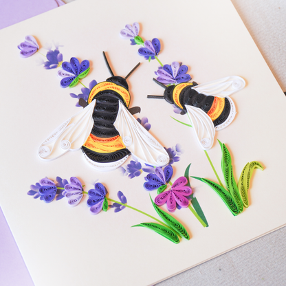 Bees & Lavender Flower