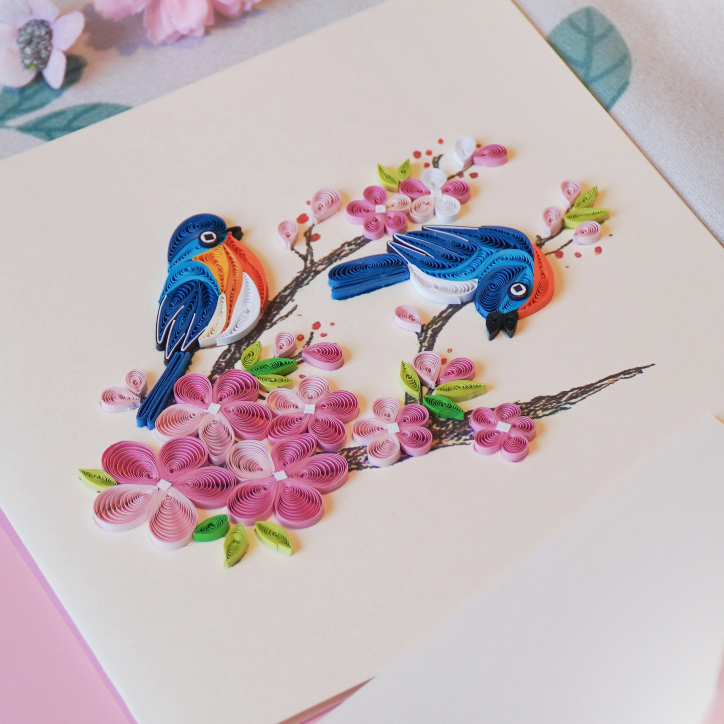 Blue Birds & Cherry Blossom