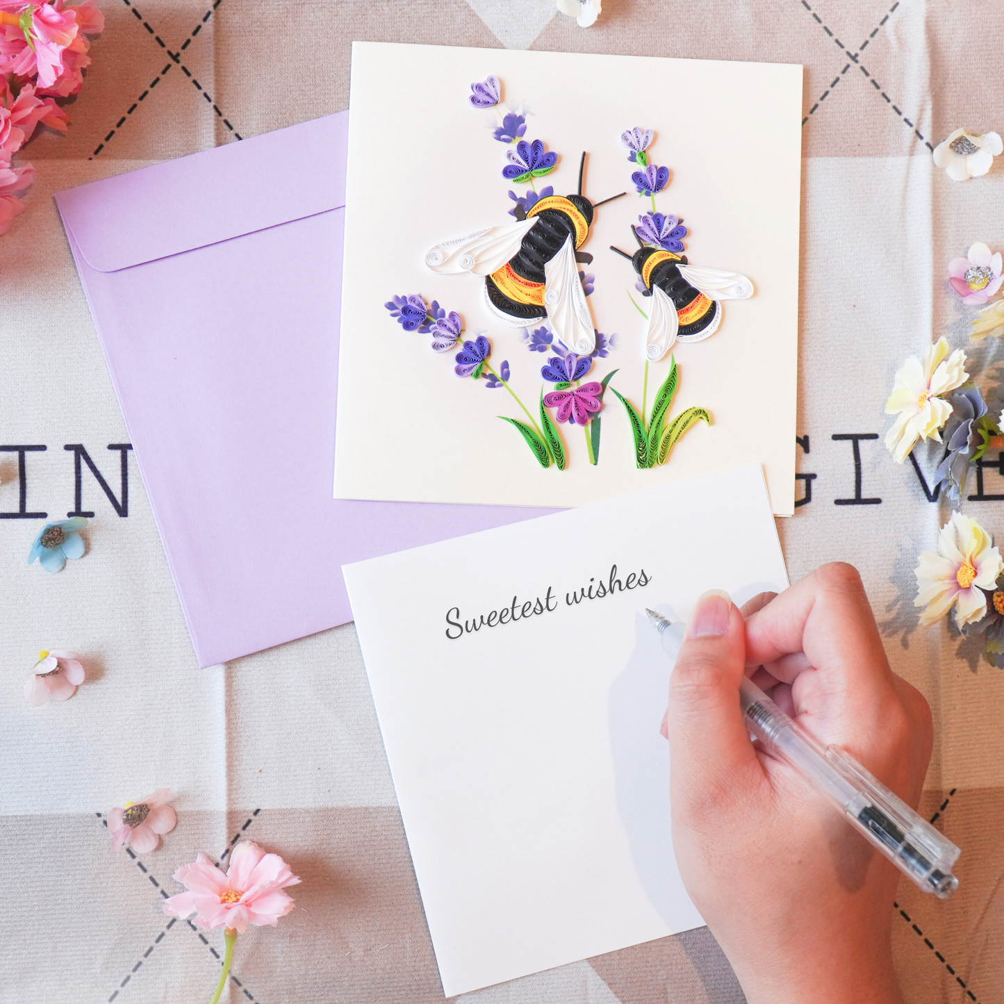 Bees & Lavender Flower