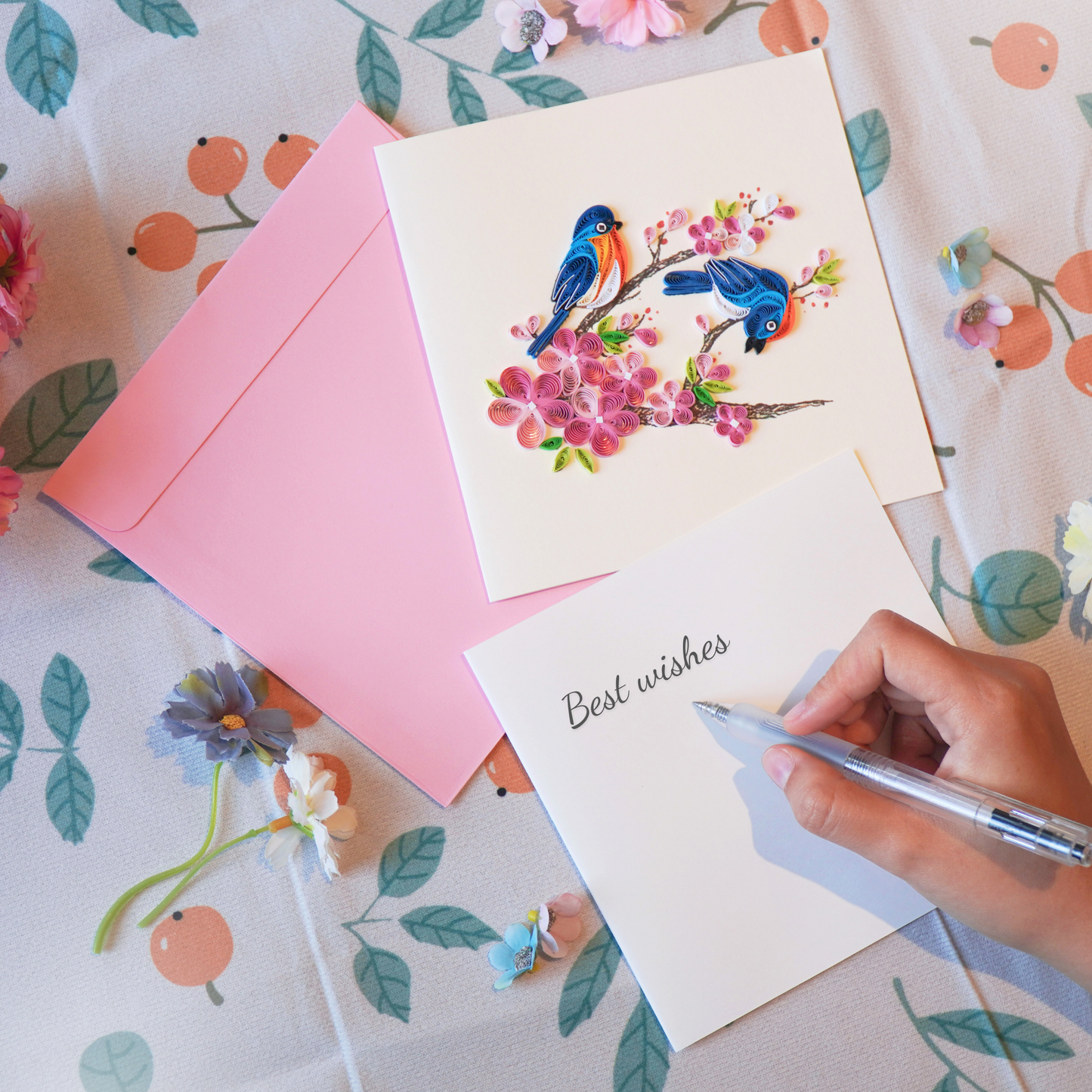 Blue Birds & Cherry Blossom