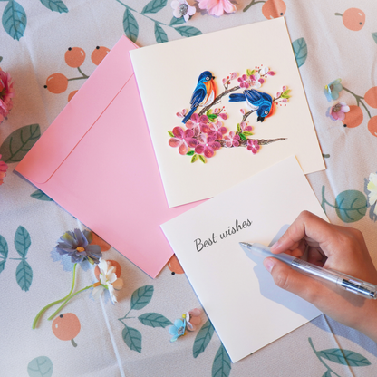 Blue Birds & Cherry Blossom