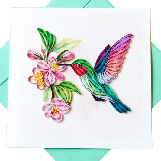 Hummingbird & Flower