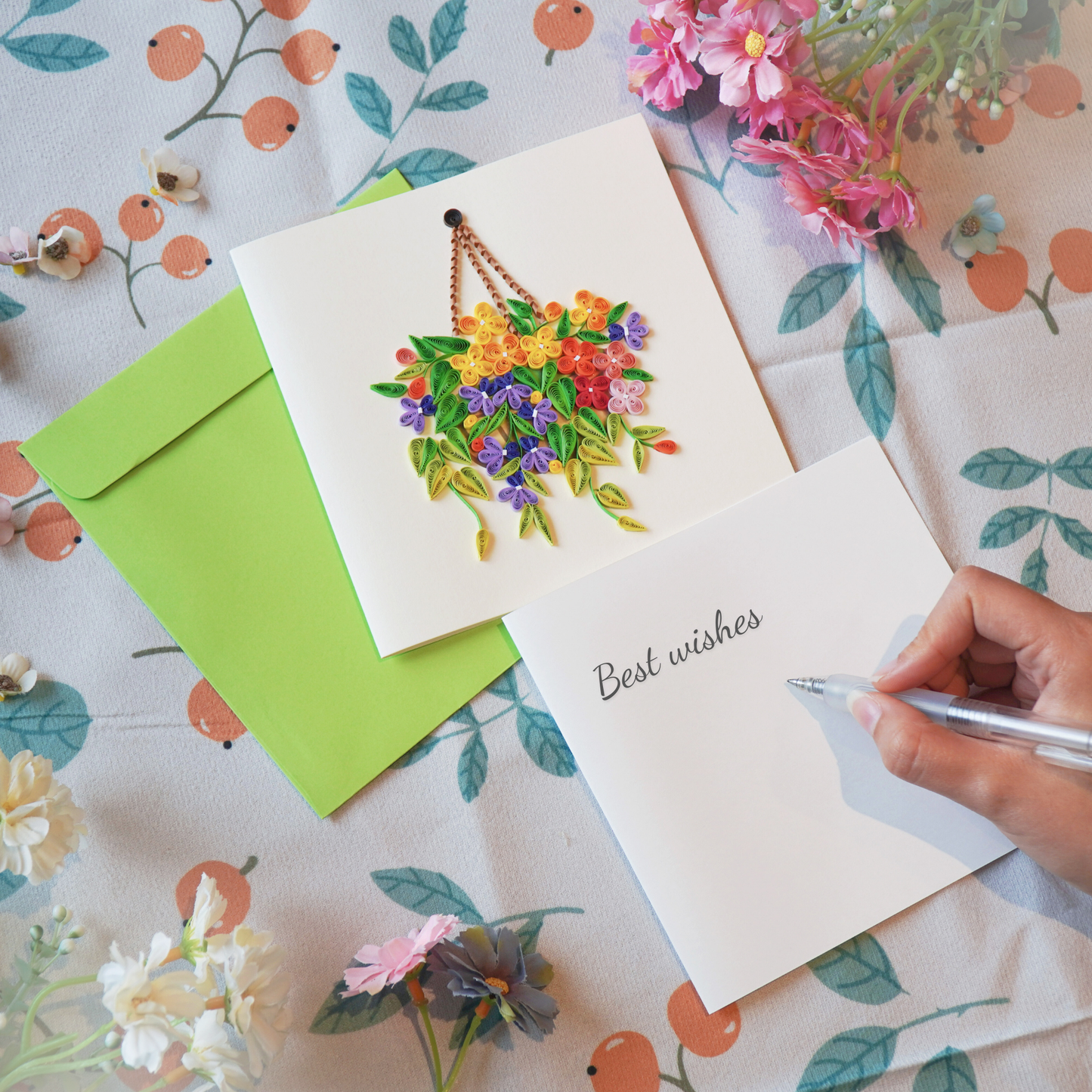 Colorful Wildflower Hanging Basket