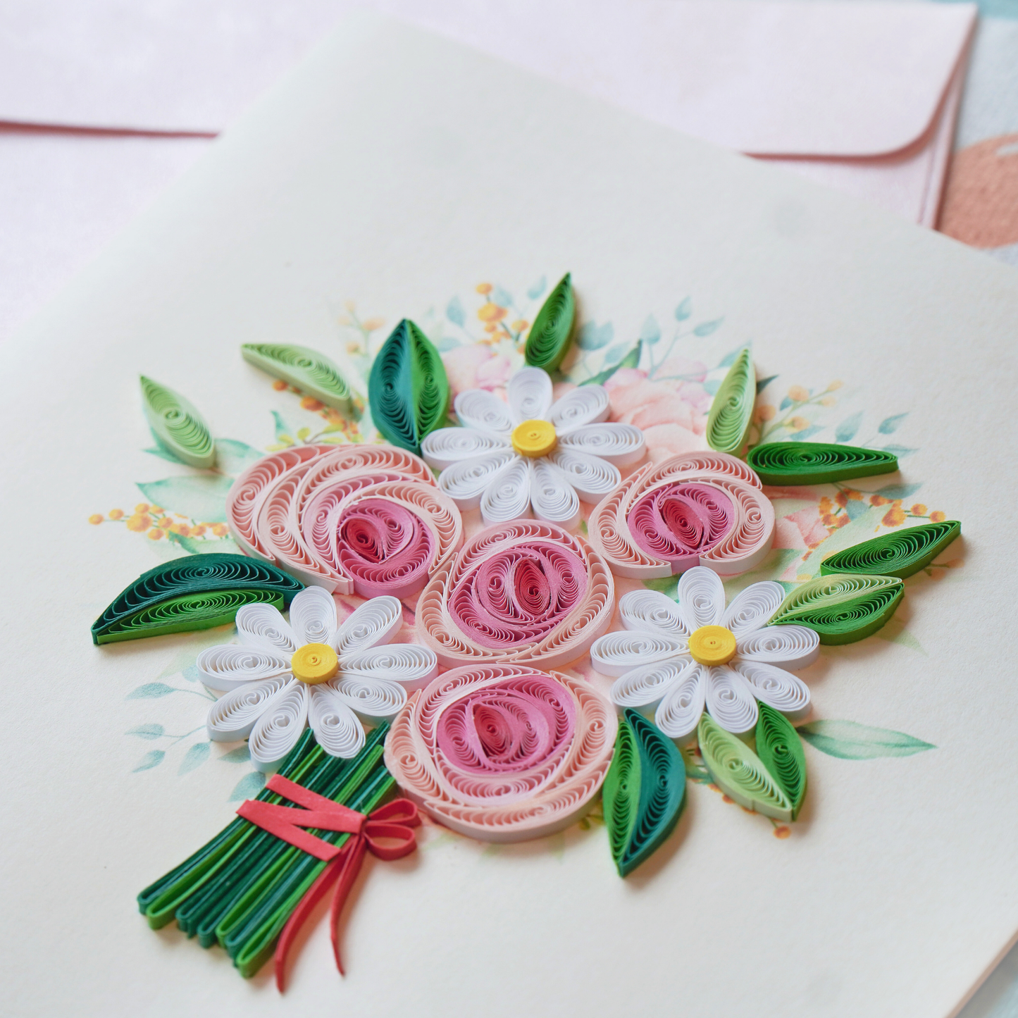 Pink Rose & Daisy Bouquet