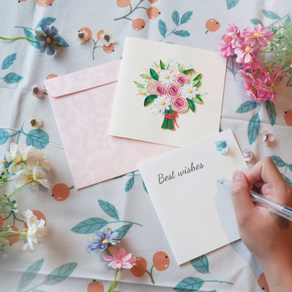 Pink Rose & Daisy Bouquet