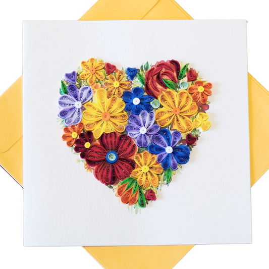 Colorful Flower Heart